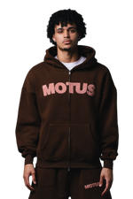Cocoa Brown Zip Up
