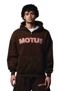 Cocoa Brown Zip Up